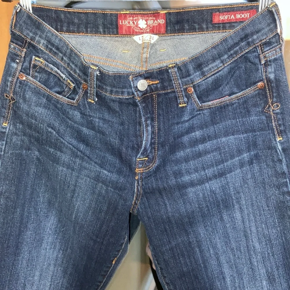 Lucky brand dark rinse Sofia boot jeans size 12 regular